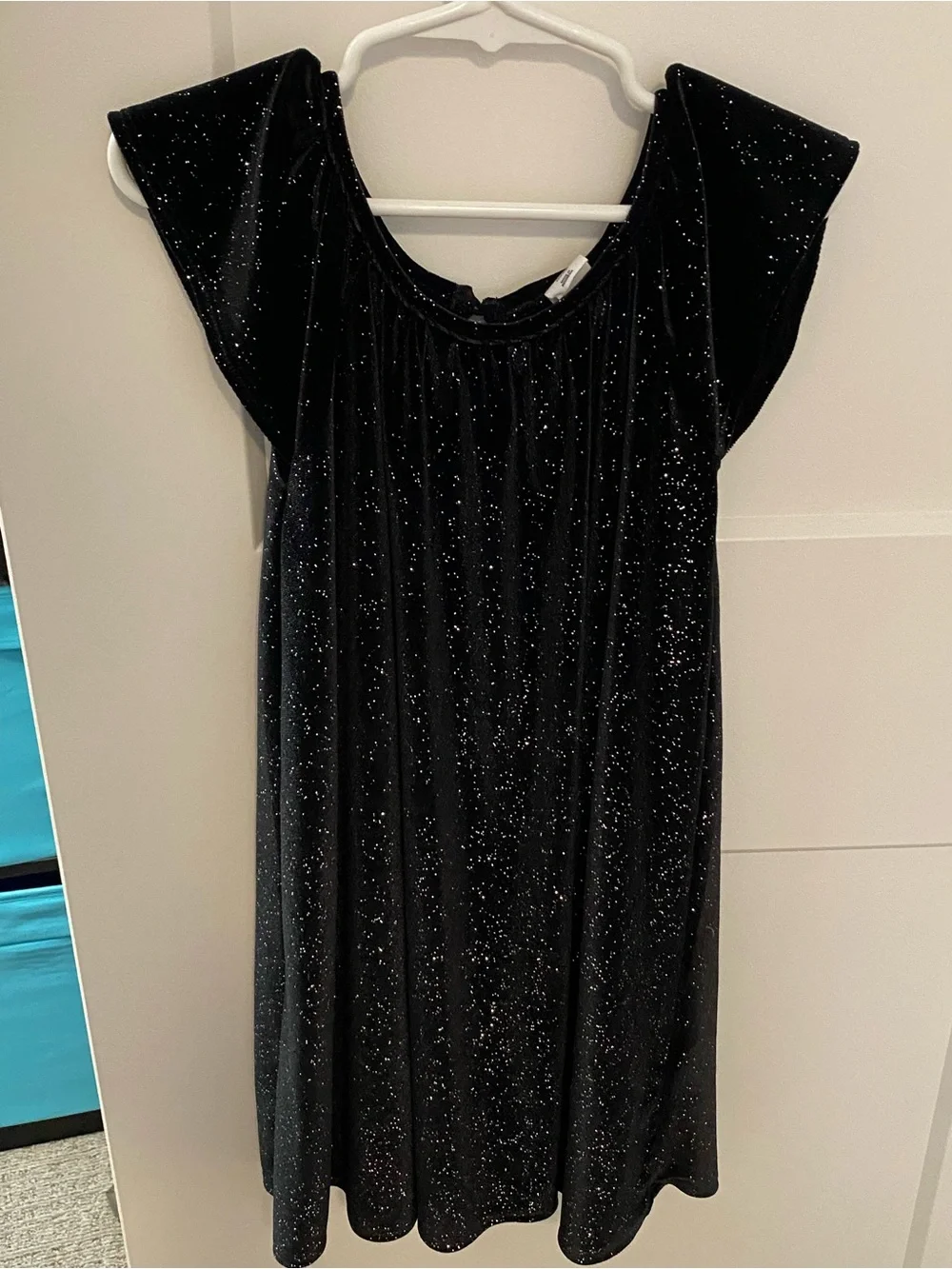 NWOT GAP Black Glitter Velvet Dress - size 5